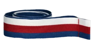 Ribbon for medal in white — red — blue colour