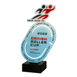 Custom made trophy for Dannish Roller Cup