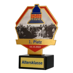 Custom made trophy for Halb Marathon Leipzig