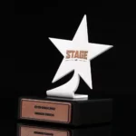 White Stage trophy on marble base