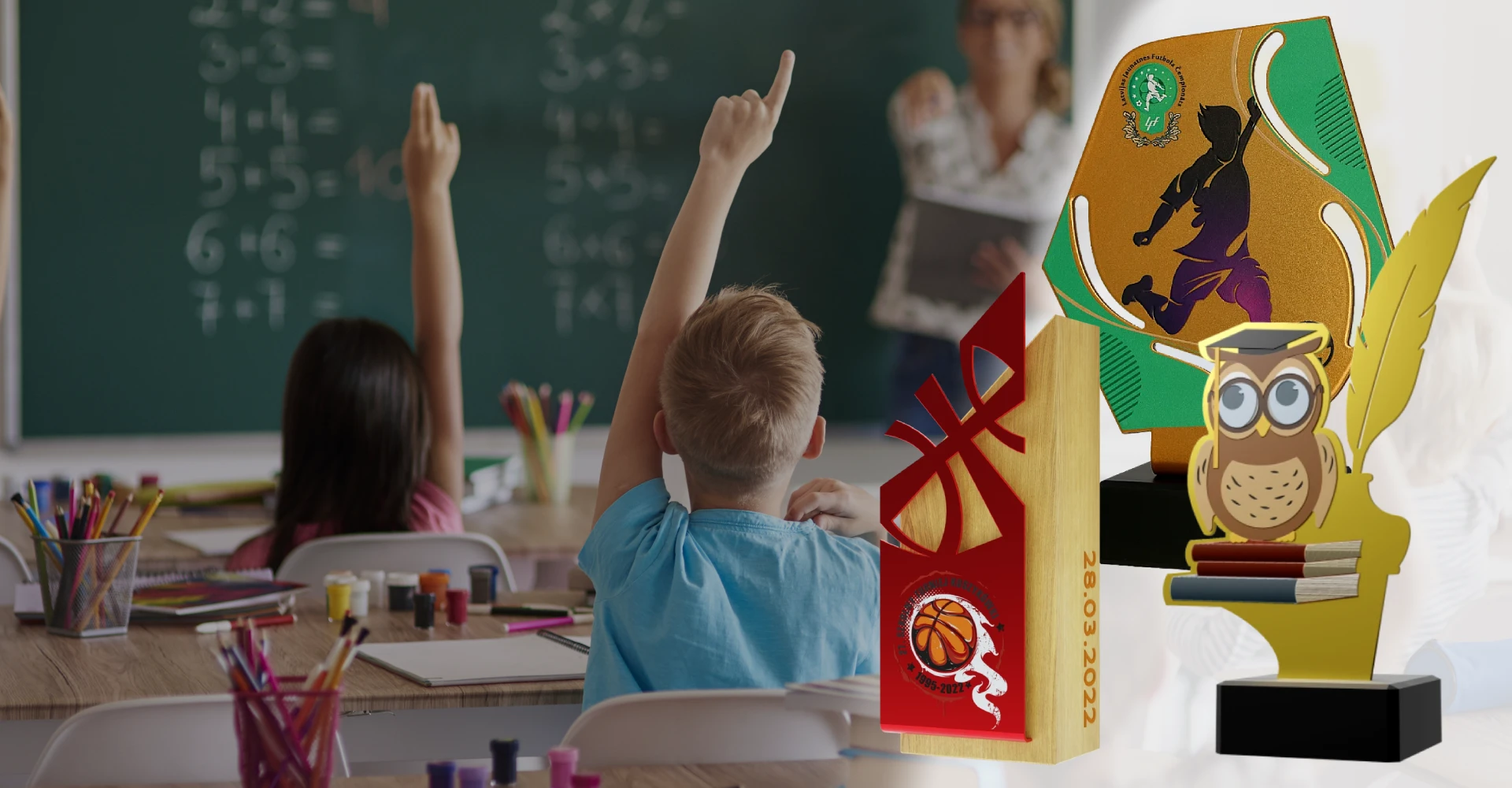 Kids in classroom and school awards made by winmed