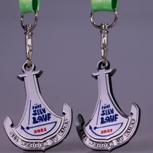 Metal Lanyards in the shape of an anchor