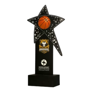Custom made trophy for Basketball Club Woodchucks