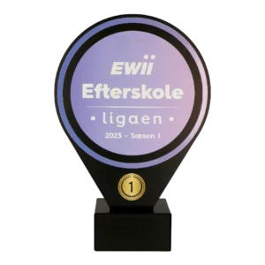 Custom made trophy for EWII Efterskole Award