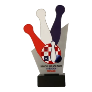 Custom made trophy for Hrvatski Kuglački Savez