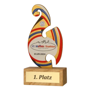 Custom made trophy for TriBühne Triathlon
