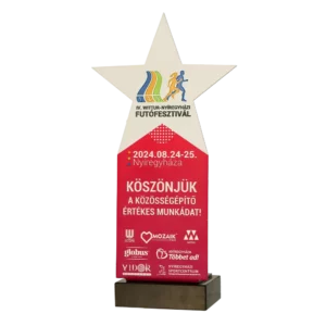 Custom made trophy for Nyíregyházi Futófesztivál