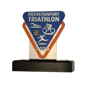 Custom made trophy for Drensteinfurt Triathlon 2025