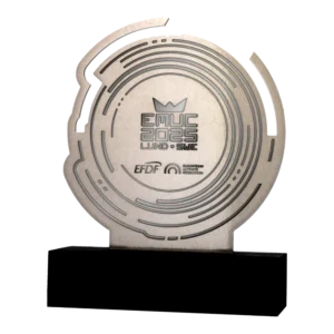 Custom made trophy for EMUC 2025